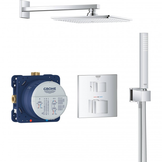 Душевой комплект 230 мм GROHE GROHTHERM CUBE 34741000