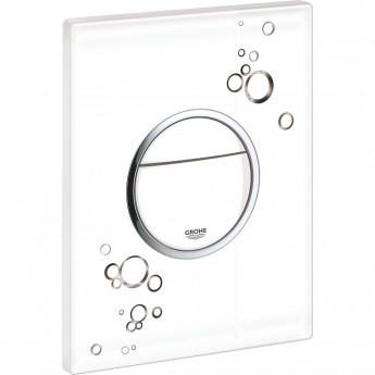 Панель смыва для унитаза GROHE NOVA COSMOPOLITAN PRINT (3 режима смыва), белый глянец