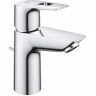 Смеситель для раковины GROHE BAULOOP с ограничителем температуры и рычажным донным клапаном, размер S, хром () 23335001