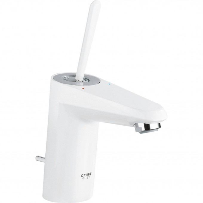 Смеситель для раковины GROHE EURODISC JOY с донным клапаном, низкий излив, белая луна 23425LS0